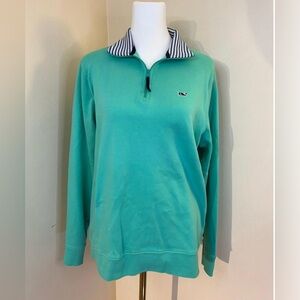 Vineyard Vines 1/4 Zip/Women's large/Cotton/Pullover/Mint Green